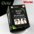 Magic Instant Hair 10 Pcs Dexe Black Hair Shampoo,5 Minutes Easy to Use. 