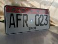 CAR NUMBER PLATE GENIUNE TYPE AJRAK PLATE. 
