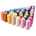 24 Color Sewing Thread 100 Polyester Yarn Sewing Thread Roll Machine Hand Embroidery 200 Yard Each Spool For Home Sewing Kit.