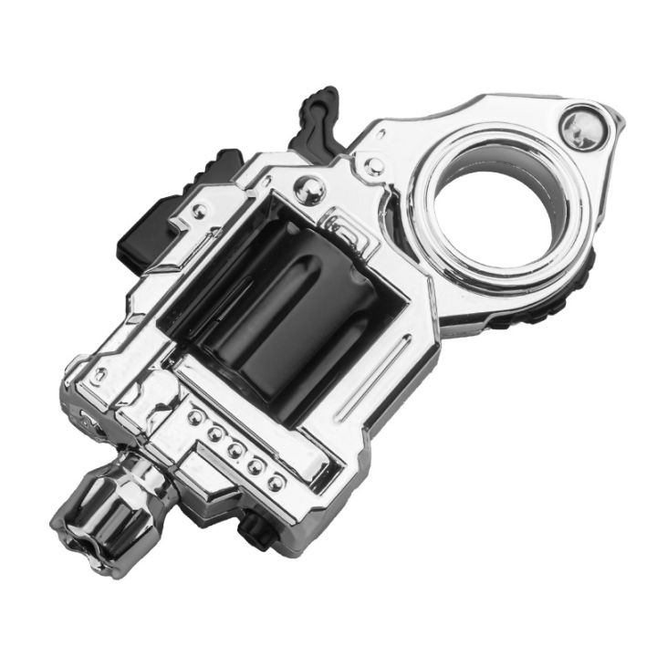 Mini Ring Gun One Hand Spin Shoot Alloy Revolver EDC Metal Fidget Toy with 20 Plastic ...