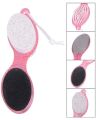 4-in-1 Multi-Use Pedicure Paddle Brush – 4-Step Pedicure Tool for Cleanse, Scrub, File, and Buff, Foot Care Kit for Smooth and Soft Feet. 