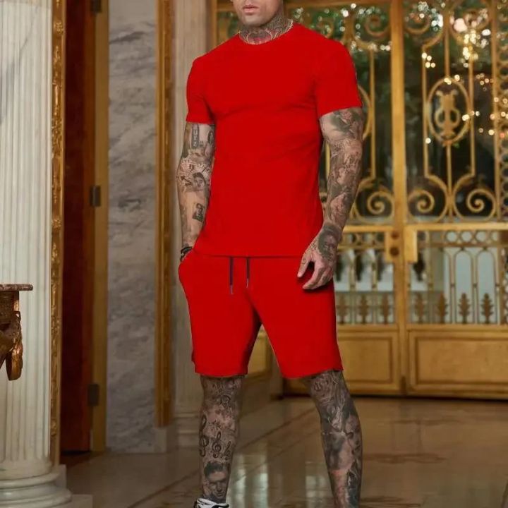 2025%20summer%20new%20men's%20breathable%20sportswear%20short%20sleeved%20t-shirt%20and%20shorts%20set%20popular%20quick%20drying%20clothing%20-%20Image%204