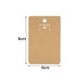50pcs 6x9cm Brown White Necklace Earring Display Cards Paper Jewelry Holder for Selling, Hanging DIY Small Business Packaging. 