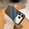 Carbon Fiber Magnetic Charge Protection Phone Case For Magsafe iPhone 17 Air 16 15 PM 14 Plus 13 12 11 Pro Max Hard PC Cover. 