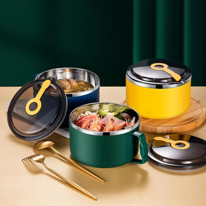 🍜 Premium Cereal & Ramen Bowl – 1000ml with Lid & Handle! 🍜 | Daraz.pk