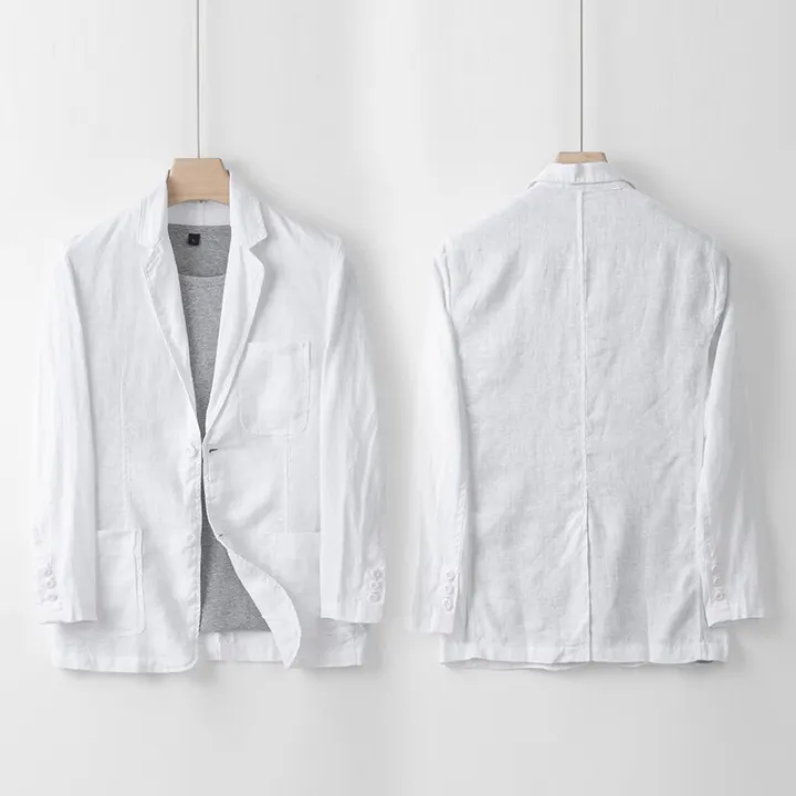 Men's%20100%25%20Linen%20Suit%20Jacket%20Men's%20Summer%20Light%20Breathable%20Pure%20Color%20Light%20Luxury%20Leisure%20Suit%20Top%20-%20Image%202