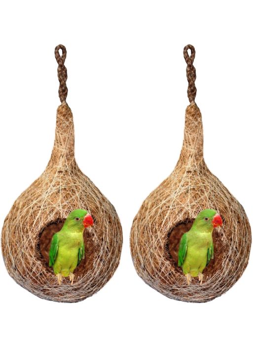 Bird Nest /Bird House (Hanging, Tree Mounting, Wall Mounting)-Pack of 2