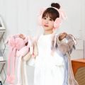 Funny Rabbit Ear Muffs Soft Moving Jumping Ears Winter Warm Earmuffs Ear Warmer for Women Girls.