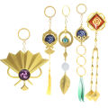 Genshin Impact Vision Of God Keychain Scaramouche Wanderer Kamisato Ayato Nilou Cosplay Key Chain Luminous Feather Pendant Gift. 