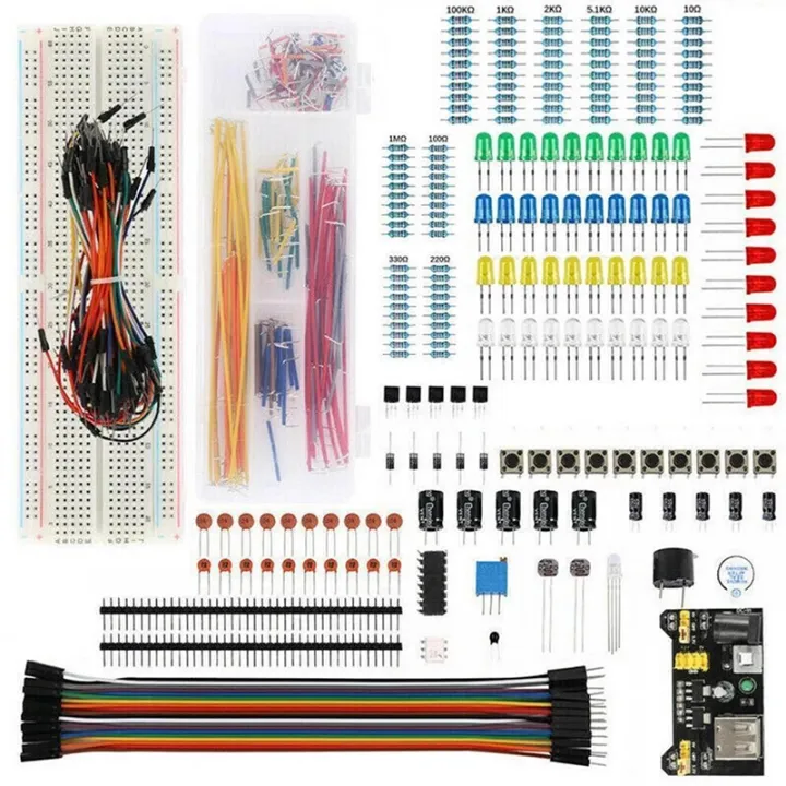 Electronic%20Components%20Kit%20Pack%20Starter%20DIY%20Project%20For%20Arduino%20R3%20Common%20Capacitors%20Resistors%20Capacitors%20830-well%20Breadboard%20-%20Image%203