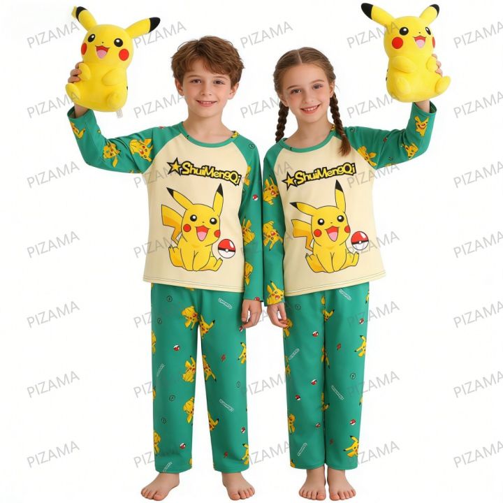 Children's%20Long%20Sleeve%20Boys%20Pikachu%20Pajamas%20Sets%20Kids%20Pyjamas%20Animal%20Pijamas%20for%203%20to%2014%20Years%20Girls%20Sleepwear%20Nightwear%20Pjs%20-%20Image%202
