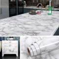 60*200cm shelf adhesive pvc waterproof oil_proof marble sheet for kitchen. 