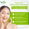 Simple Kind To Skin Refreshing Facial Wash 150ml - Original From Poland - 100% Soap Free Gel. 