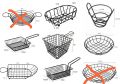 French Fries Basket Snack Bucket Chip Fried Chicken Storage Basket Food Frying Basket Oil Strainer Creative Tableware Container. 