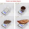 Mini Electronic Digital Pocket Scale 100g /200g Key Style Portable Precision Weighing LCD Backlit Display For Je. 