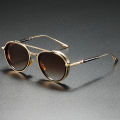 Exquisite Sunglasses Men 2025 New Brand Designer Round Pilot Punk Sun Glasses Man Unisex Luxury Glasses Lentes De Sol Hombre. 