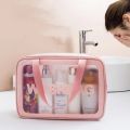 Pu Frosted Clear Makeup Box Waterproof Travel Toiletry Bag Large Capacity Portable Bath Storage Bag Children's Lunch Bag.