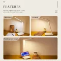 4800mAh Folding Table Lamp Eye Protection Night Light Touch Dimmable LED Light For Bedroom Reading USB Rechargeable Desk Lamp. 