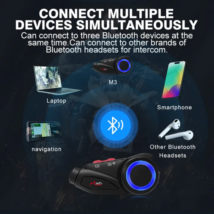 Maxto%20M3S%20Motorcycle%20Helmet%20Headset%20Bluetooth%20Intercom%20Waterproof%20%20Lens%20WiFi%201440p%20Video%20Recorder%20DVR%20Interphone%20-%20Image%204