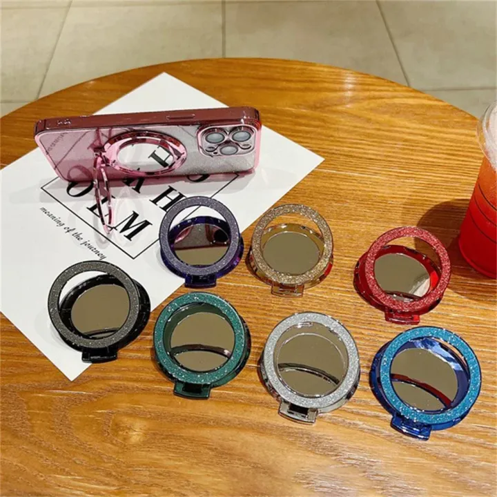 Glitter%20Magnetic%20Ring%20Bracket%20Support%20Wireless%20Charging%20For%20Magsafe%20Mirror%20Stand%20Holder%20Compatible%20For%20iPhone%20Case%20Accessories%20-%20Image%204
