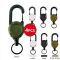 1/2/4pcs Extendable Retractable Holders Keychain Badge Reels Heavy Duty Clip With Carabiner Key Chain For Men Outdoor Bags.