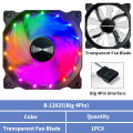 TEUCER 120mm Cooling Fan RGB Vortex Light Effects 12V Big 4Pin Cascadable Hydraulic Bearing Quiet PC Case Fan. 