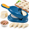 2-in-1 Dumpling Maker Machine & Mold – Manual Dumpling Press, Dough Skin Maker & Pastry Mold Tool | Easy Homemade Dumplings, Momos, Ravioli, Samosa & Stuffed Pastries | Durable Kitchen Accessories for Quick and Easy Food Preparation. 