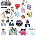 25 pcs BTS aesthetic stickers for journaling laptops f. 