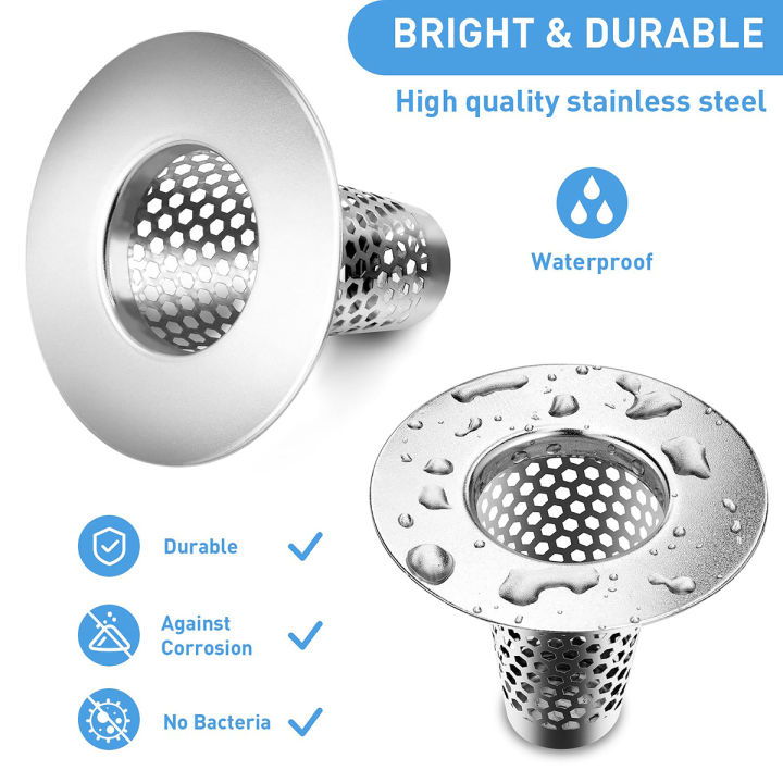Bathroom%20Sink%20Drain%20Strainers%20Small%20Conical%20Premium%20Stainless%20Steel%20Porous%20Hair%20Catcher,%20Drainer%20Filter%20-%20Image%205