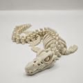 1 Piece Realistic Mosasaurus Skeleton Replica Aquarium Decoration Large Dinosaur Skeleton Model with White Fins and Tail for Fish Tank Decoration Marine Reptile Display Paleontology Themed  Suitable for Collectors and Aquarium Enthusiasts (for Fish). 
