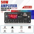 DC 12V 50W Amplifier Bluetooth 5.0 Decoder Board Audio MP3 Player FM Radio TF USB 3.5mm AUX Module Bluetooth Receiver Car kit.