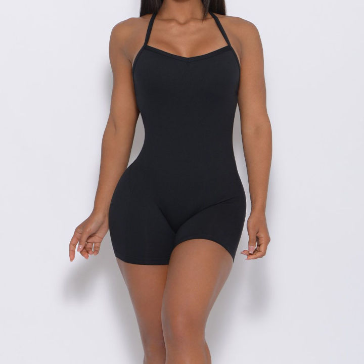 Yoga%20Set%20Women's%20Jumpsuit%20%20Buttocks%20Sports%20One-piece%20Fitness%20Suit%20Backless%20Cross%20Bodysuit%202023%20Solid%20Color%20Sets%20Gym%20Clothing%20-%20Image%206