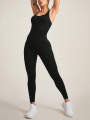 Seamless Women'S Yoga Jumpsuits Racerback Strappy Back Athletic One-Piece Bodysuits For Gym & Workout Activewear. 