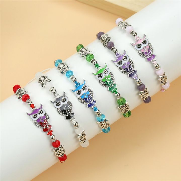 12%20Pieces%20Of%20Vintage%20Alloy%20Colored%20Owl%20Crystal%20Bracelet%20Fashionable%20and%20Adjustable%20Friendship%20Bracelet%20Set%20For%20Men%20and%20Women%20-%20Image%202