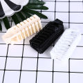 Mini plastic folding hair brush compact pocket size travel comb convenience.