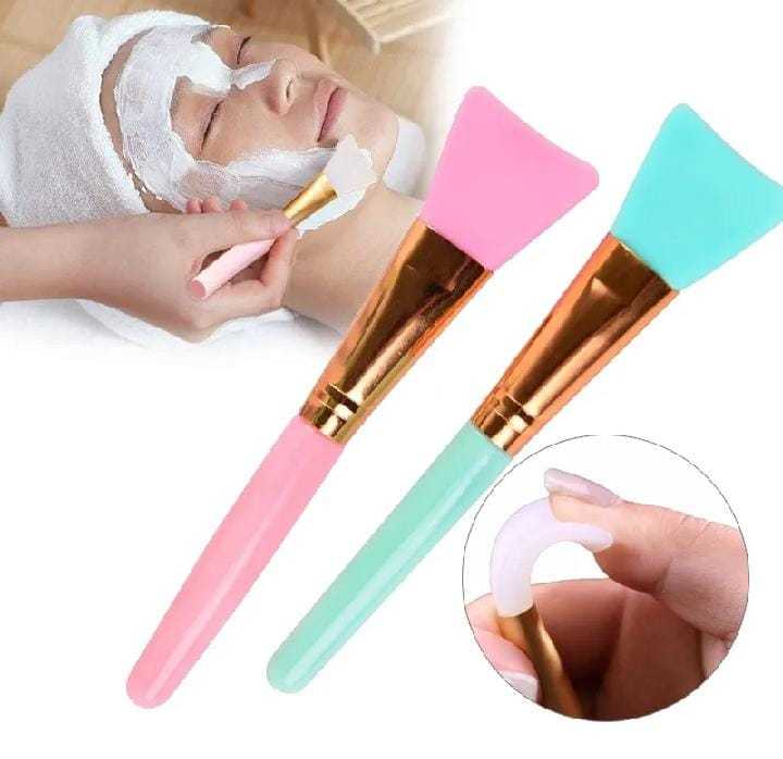 2 pcs combo Soft Silicone Facial Mixing Brush Applicator Tool