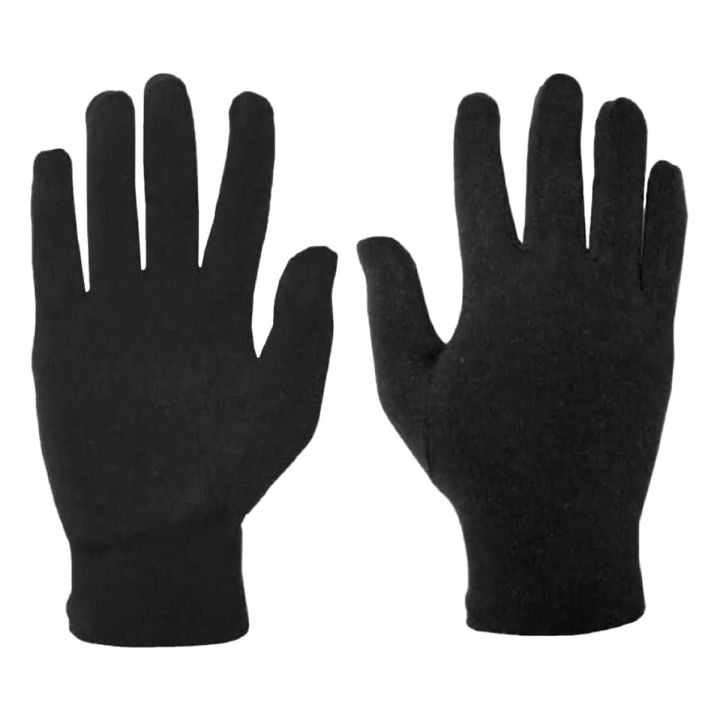 2 Pair Black Thin Skinny Gloves For Unisex