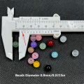 60pcs 8mm Round Glass Beads Classic Simplicity Beautiful Loose Beads Diy Bracelet Necklace Jewelry Handmade Beads Accessories. 