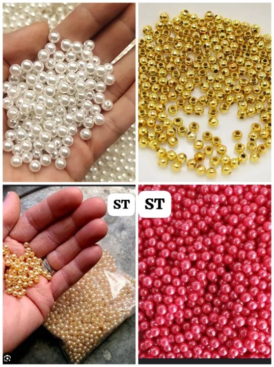Pearls Moti 4 colors in packet 25 beads each color for jewelry making ...