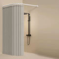 Foldable Magnetic Shower Curtain Waterproof Privacy Bathroom Curtain Modern Stylish Shower Curtain for Apartment Hotel Guest Bat. 
