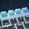 4Pcs Epoxy Resin Mechanical Keyboard Keycap Kawaii Cute Key Caps Accessories. 
