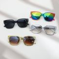 Fashion Women Sunglasses Square Sunglasses for Men and Women Trendy UV400 Resistant Rainbow Versatile Glasses. 