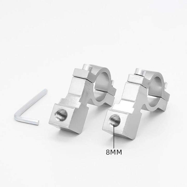 Motorcycle%20Mirror%20Mount%202PCS%20Aluminum%20Alloy%20Universal%20Bracket%208/10mm%20Handlebar%20Rearview%20Holder%20For%20Cycling%20Commuting%20Riding%20-%20Image%207