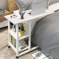 BEDSIDE USAGE  LAPTOP TABLE, FREELANCER TABLE WITH BOOK STORAGE SHELFS, MOBILE USE TABLE. 