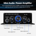 AK270 Mini Audio 2-Channel Stereo Power Amplifier Portable Sound Amplifier AUX Input Speaker Amp for Car and Home. 
