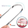 1/2/3Pcs Reusable Stainless Steel Useful Tongue Scraper Cleaner Fresh Breath Cleaning Coated Tongue Oral Hygiene Care Tools.