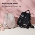 Waterproof Oxford Women Backpack Fashion Casual Embroidery Bag Designer Female Large Capacity Travel Handbag Shopping Knaps. 