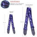 10Pcs Soft Guitar Strap With 3 Pick Holders, Strap Button Headstock Adaptor, 1 Pair Strap Locks and 5 Guitar Picks Set.
