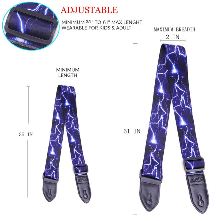 10Pcs%20Soft%20Guitar%20Strap%20With%203%20Pick%20Holders,%20Strap%20Button%20Headstock%20Adaptor,%201%20Pair%20Strap%20Locks%20and%205%20Guitar%20Picks%20Set%20-%20Image%202