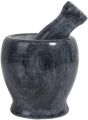Marble Mortar and Pestle-Black (Pack Of One) Large Size. 